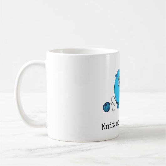 Strick eins. Eins. mit flauschigen Schafen Kaffeetasse (Links)