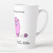 Strick eins purl ein niedliches Schaf personalisie Milchtasse (Rechts)