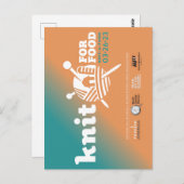 Strick für die Lebensmittelpostkarte Postkarte (Vorne/Hinten)