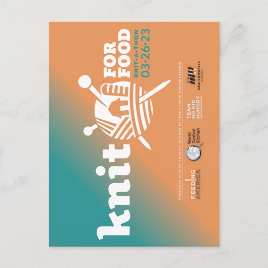 Strick für die Lebensmittelpostkarte Postkarte (Vorderseite)