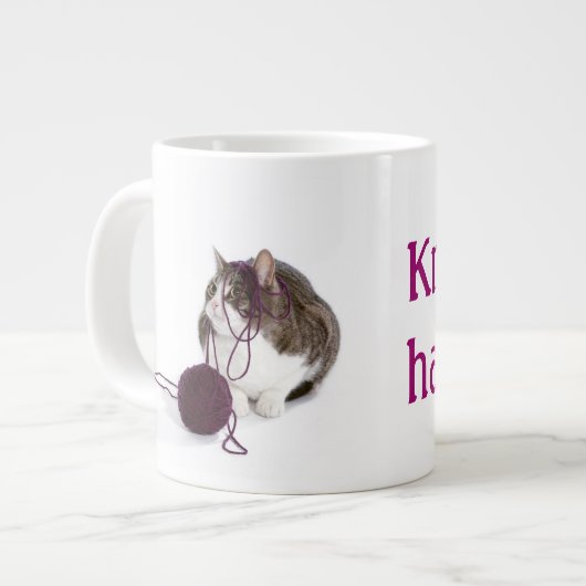 Strick geschieht Jumbo-Tasse (Vorderseite Links)