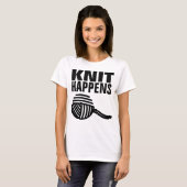 STRICK GESCHIEHT, lustige strickende Stricker-T - T-Shirt (Vorne ganz)