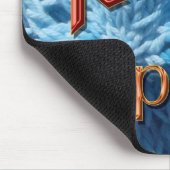 Strick geschieht Mousepad (blauer Strudel) (Ecke)