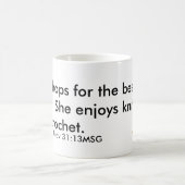 Strick-Häkelarbeit-Tasse Kaffeetasse (Mittel)