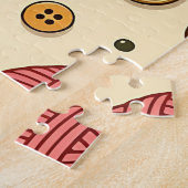 Strick-, Häkeln- und Nähwerkzeugmuster Puzzle (Seite)