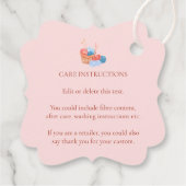 Strick Handmade Hang Tag | Pink Geschenkanhänger (Rückseite)