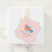 Strick Handmade Hang Tag | Pink Geschenkanhänger (Beispiel)