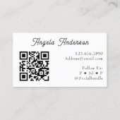 Strick-Handmade-QR-Code Visitenkarte (Rückseite)