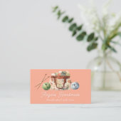 Strick-Handmade-QR-Code Visitenkarte (Stehend Vorderseite)