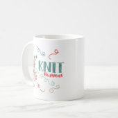 Strick Happens Mehrfarbige Garne Funny Knitters Kaffeetasse (Vorderseite Links)