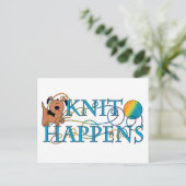 Strick Happens Postkarte (Stehend Vorderseite)