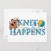 Strick Happens Postkarte (Vorne/Hinten)