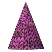 Strick Harmonie: Lila Streifen Textur Partyhütchen (Rückseite)