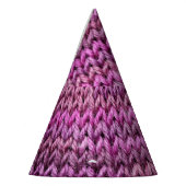 Strick Harmonie: Lila Streifen Textur Partyhütchen (Links)