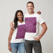 Strick Harmonie: Lila Streifen Textur T-Shirt (Unisex)