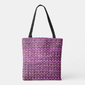 Strick Harmonie: Lila Streifen Textur Tasche (Rückseite)