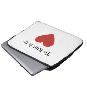 Strick heißt Liebe - Laptopschutzhülle (Vorne Knopf)