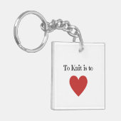 Strick heißt Liebe - Schlüsselanhänger (Vorderseite links)