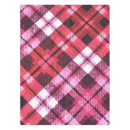 Strick Kariert Tartan Karo Rosa Weißes Weinmuster Tischdecke