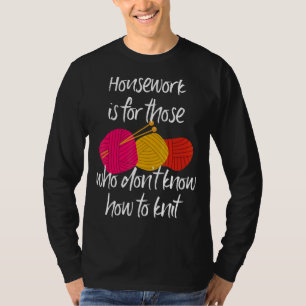 Strick Knitter Garnwolle Stricken W T-Shirt