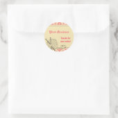 Strick Knittern rosa Damaskus Etikett Aufkleber (Tasche)
