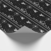 Strick Krippe Christlich Weihnachten Rot Weiß Geschenkpapier (Ecke)