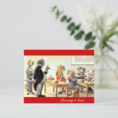 Strick lernen postkarte (Stehend Vorderseite)