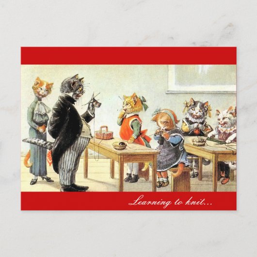 Strick lernen postkarte (Vorderseite)