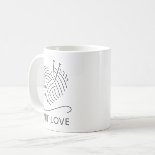 Strick Liebe Tasse (Vorderseite Links)