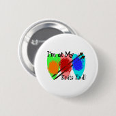 Strick-Liebhaber-Geschenke Button (Vorne & Hinten)