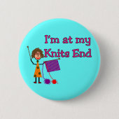 Strick-Liebhaber-Geschenke Button (Vorderseite)