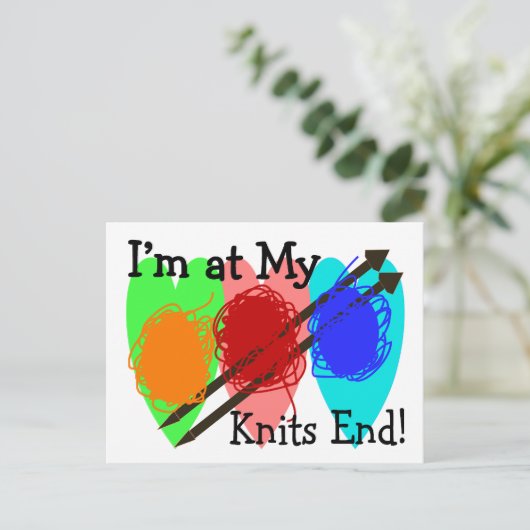 Strick Liebhaber Geschenke Postkarte (Stehend Vorderseite)