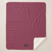 Strick Look Two Tone Berry Stripe - Ihre Initialen Sherpadecke (Vorderseite)