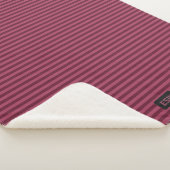 Strick Look Two Tone Berry Stripe - Ihre Initialen Sherpadecke (3/4)