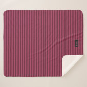 Strick Look Two Tone Berry Stripe - Ihre Initialen Sherpadecke (Vorderseite (Horizontal))