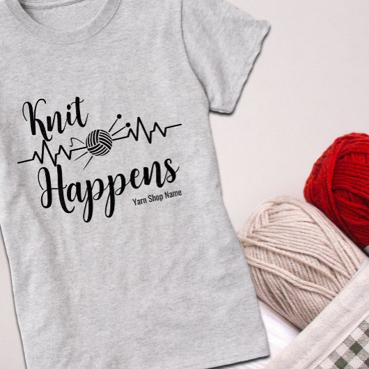 Strick macht Herzschlag Geschenk für Knitter T-Shirt