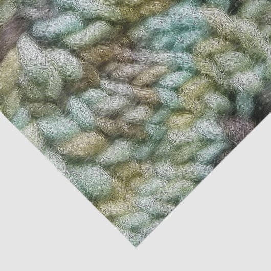 Strick Malabrigo Garn macht Beschaffenheit in Seidenpapier (Ausschnitt)