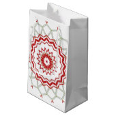 Strick Medallion Geschenktasche Kleine Geschenktüte (Rückseite Schrägansicht)