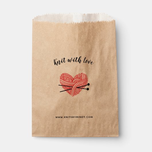 Strick mit Liebe Garnelen Herzerkrankungen Geschenktütchen (Vorderseite)