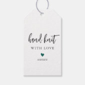 Strick mit Liebe, handgefertigt Geschenkanhänger (Vorderseite)