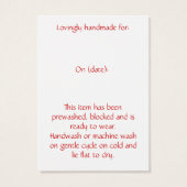 Strick mit Liebe Knitters Hang-Tag (Rückseite)