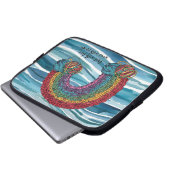 Strick mit Liebe mit Stolz Laptopschutzhülle (Vorne Knopf)