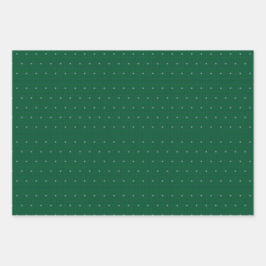 Strick-Muster in Rot und Grün Geschenkpapier Set (Vorderseite 3)