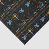 Strick Nativity Ugly Christmas Sweater Christlich Seidenpapier (Ausschnitt)