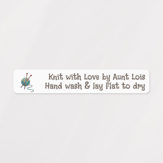 Strick- oder Bekleidungsmarken Etiketten (Design 1)