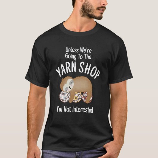 Strick- oder Häkelgarnbälle in Faultier-Design T-Shirt (Vorderseite)