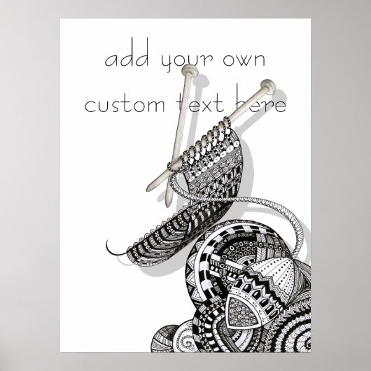 Strick One Doodle Art Poster (Vorne)