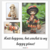 Strick passiert, aber Häkelchen ist mein glücklich Aufkleber (Blatt)