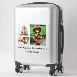 Strick passiert, aber Häkelchen ist mein glücklich Aufkleber