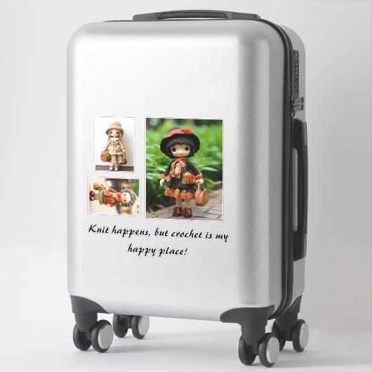 Strick passiert, aber Häkelchen ist mein glücklich Aufkleber (Koffer)